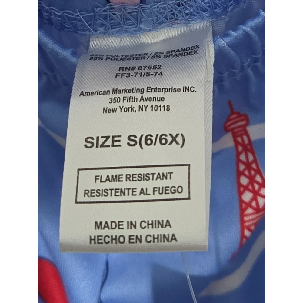 STITCH DISNEY Lilo And Stitch 2 Piece Pajama Sleepwear Set GIRLS SIZE S 6/6x NEW